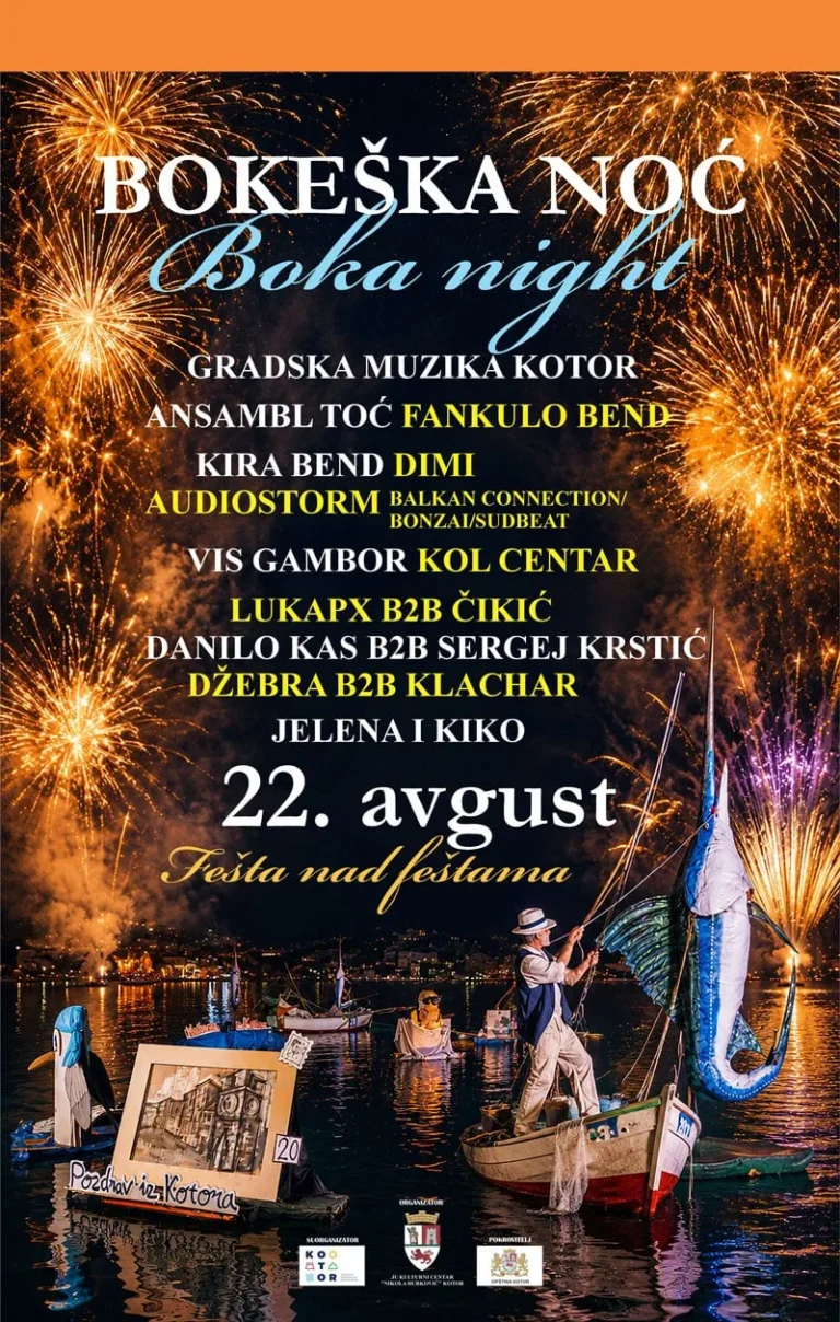 Kotor u znaku Bokeške noći – spektakl tradicije, svjetlosti i muzike