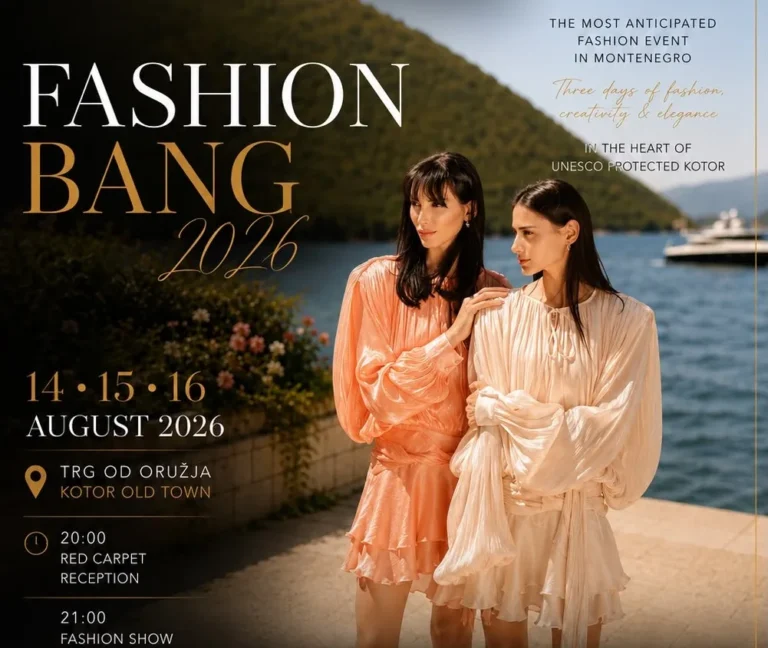“Fashion Bang” na Trgu od oružja u Kotoru 14. i 15. avgusta